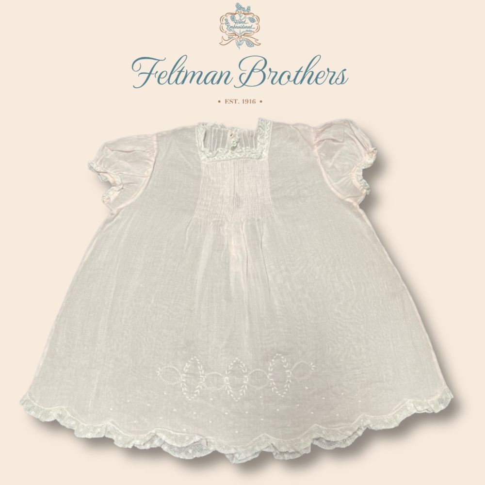Feltman Bros Vintage Dainty Pink Baby Dress